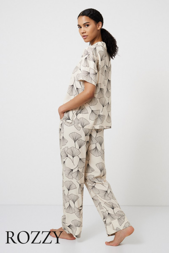 Пижама вискозная Aruelle Seashell экрю