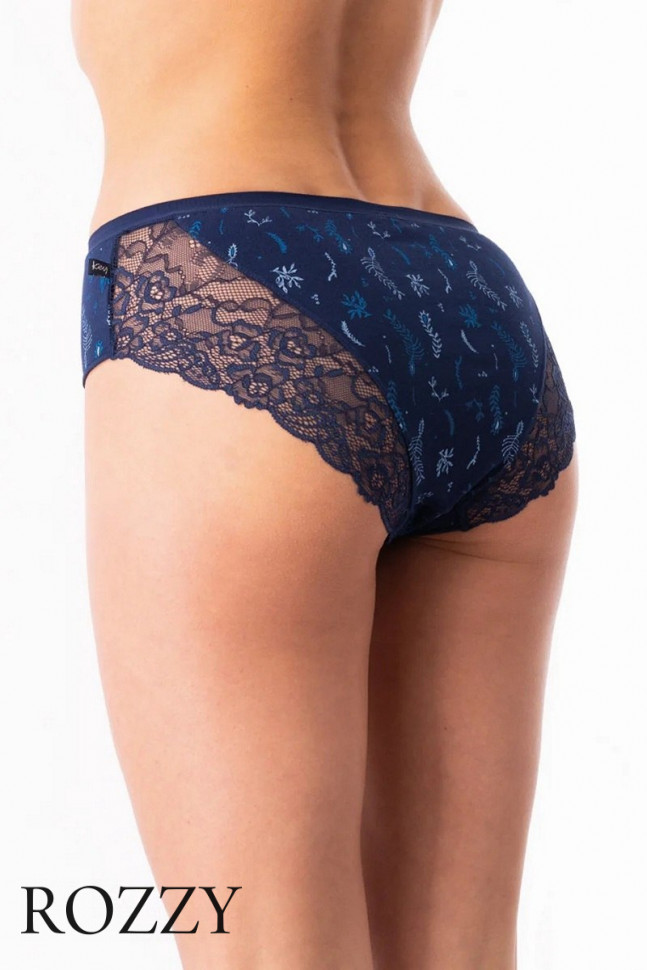 Трусы слипы хлопковые Key LPC 535 темно-синий/голубой (уп.2шт.) 