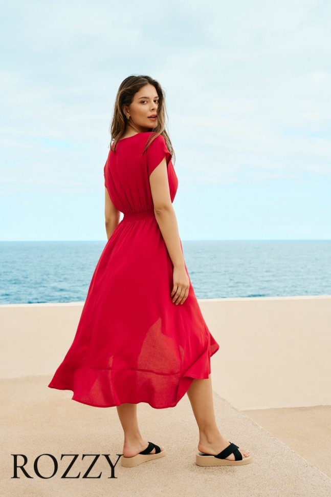 Платье пляжное Esotiq Makiki 39888 красный