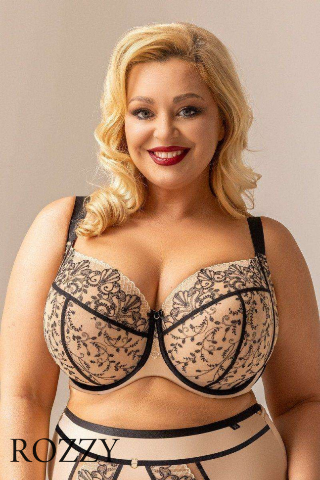 Бюстгальтер фулл-кап Kris Line Oriental бежево-черный