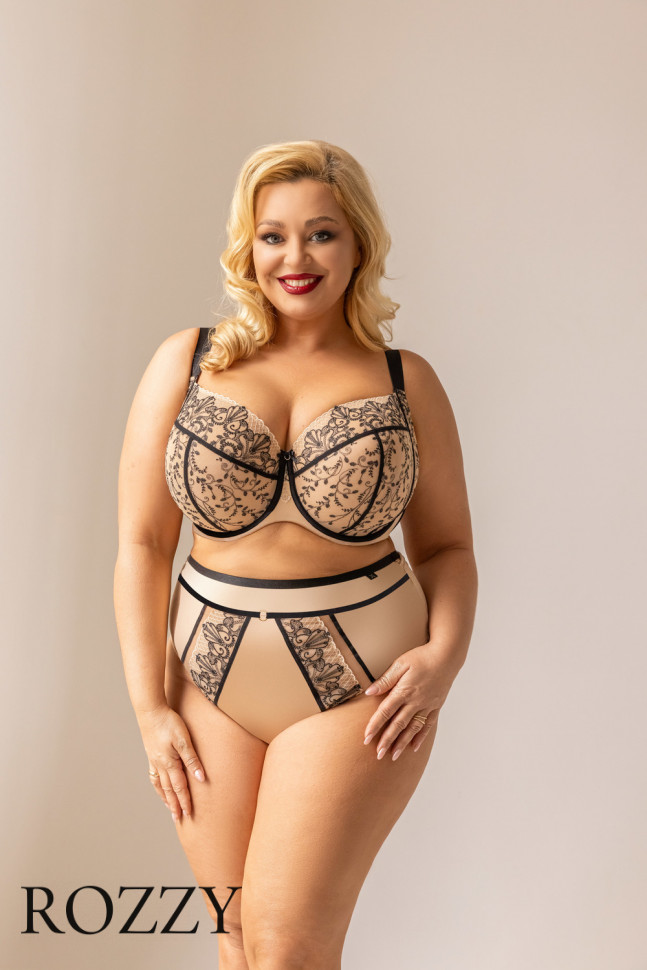 Бюстгальтер фулл-кап Kris Line Oriental бежево-черный