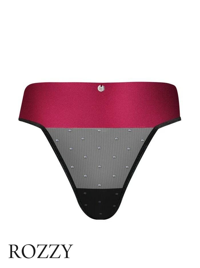 Трусы стринги Obsessive Tienesy Thong красно-черный