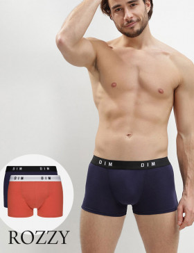 Трусы шорты мужские DIM 0ARL красный/синий деним (уп.2шт.)