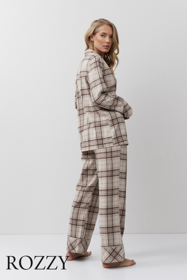 Пижама фланелевая Aruelle Maelle бежевый