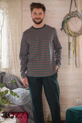 Пижама мужская Key MNS 380 B21 графитовый/красный