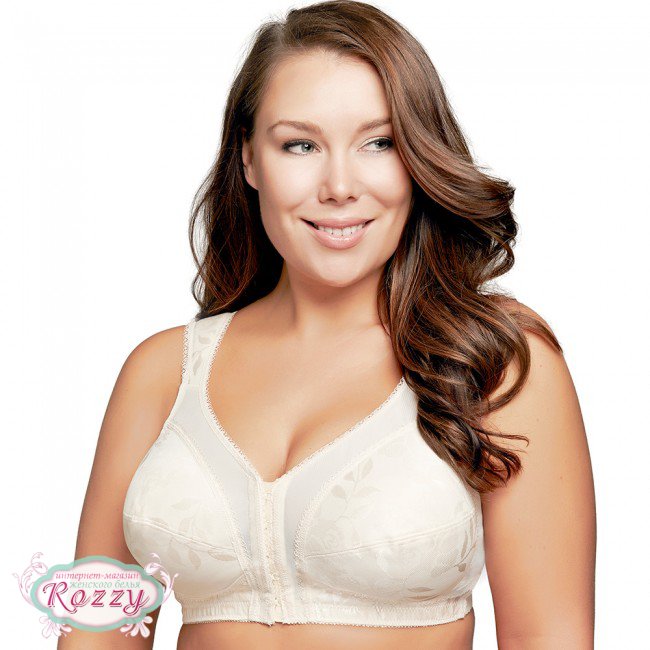 Бюстгальтер спереди застежка без косточек Playtex 4695 светло-бежевый