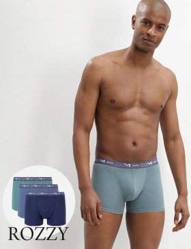 Трусы шорты мужские DIM 6596/3 зеленый/синий/джинсовый (уп.3шт.)