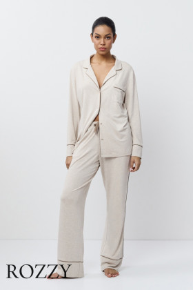 Пижама вискозная Aruelle Karine светло-бежевый