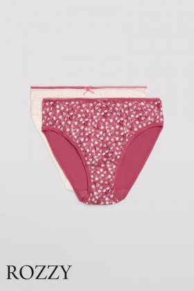 Трусы слипы хлопковые Ysabel Mora 19021 светло-розовый/амарант (уп.2шт.)