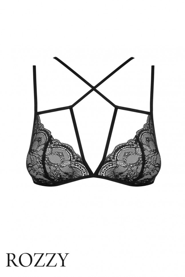 Бюстгальтер стрэп Obsessive Frivolla черный  