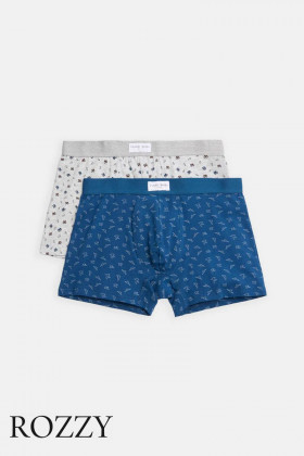 Трусы шорты мужские Ysabel Mora 20422 синий/серый (уп.2шт.)