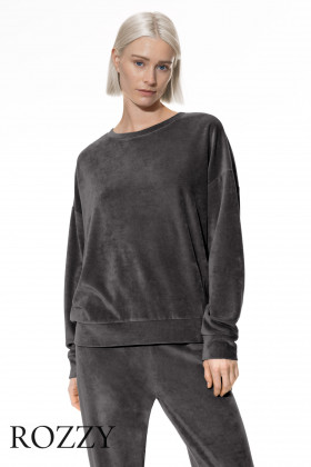 Джемпер домашний велюровый Mey Velvet Dream 1210021 серый