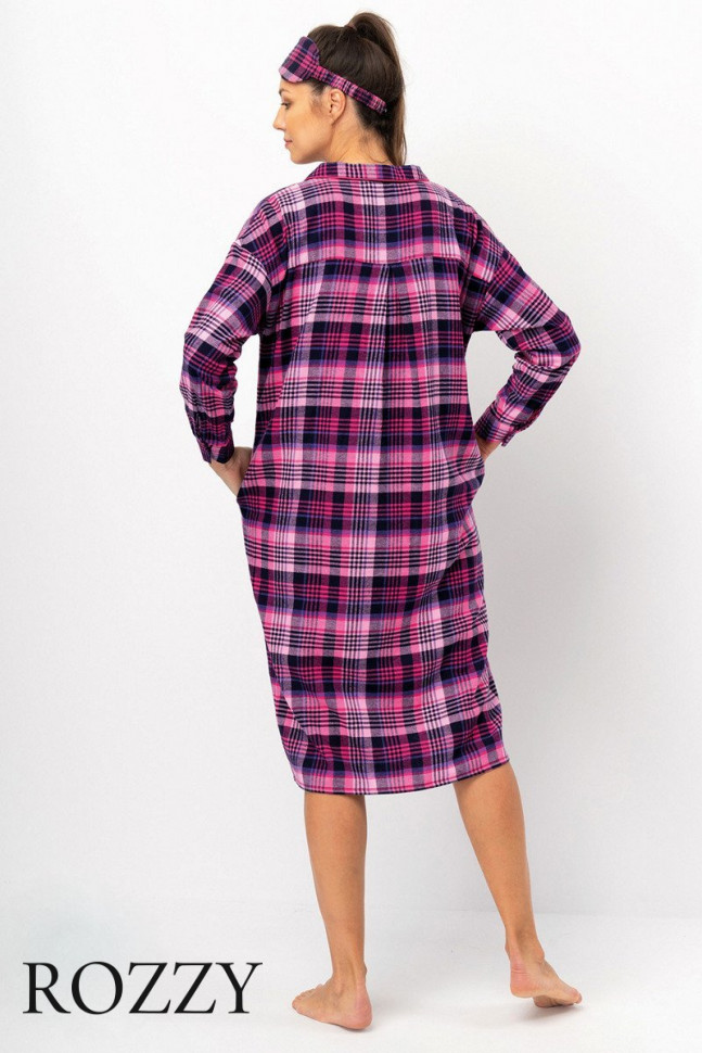 Сорочка фланелевая Key LND 490 фиолетовый