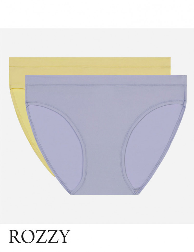 Трусы слипы DIM Oh My Dim’s 06W6 голубой/жёлтый (уп.2шт.)