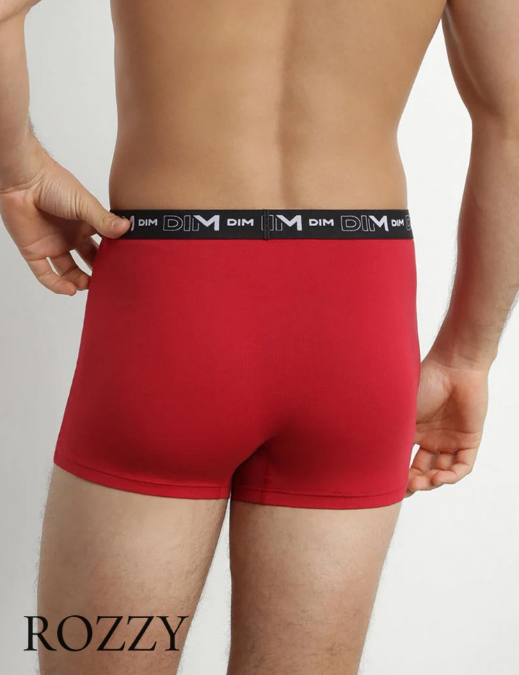 Трусы шорты мужские DIM 6596/2 красный/свинец (уп.2шт.)