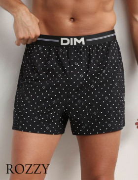 Трусы боксеры мужские Dim 0DCF черный набивной