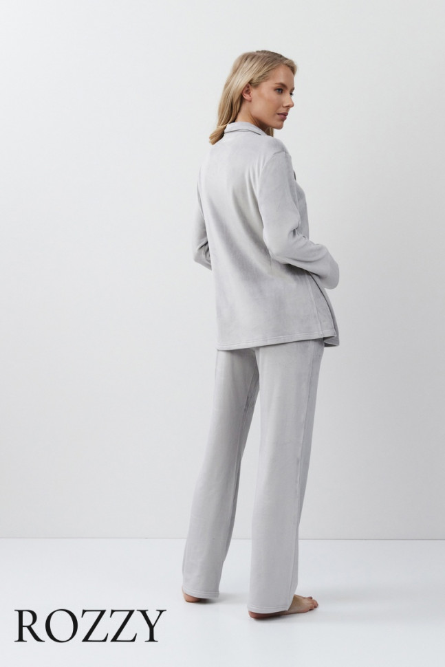 Костюм домашний велюровый Aruelle Gabby Set светло-серый