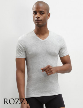 Футболка мужская DIM 0A6E белый/серый (уп.2шт.)