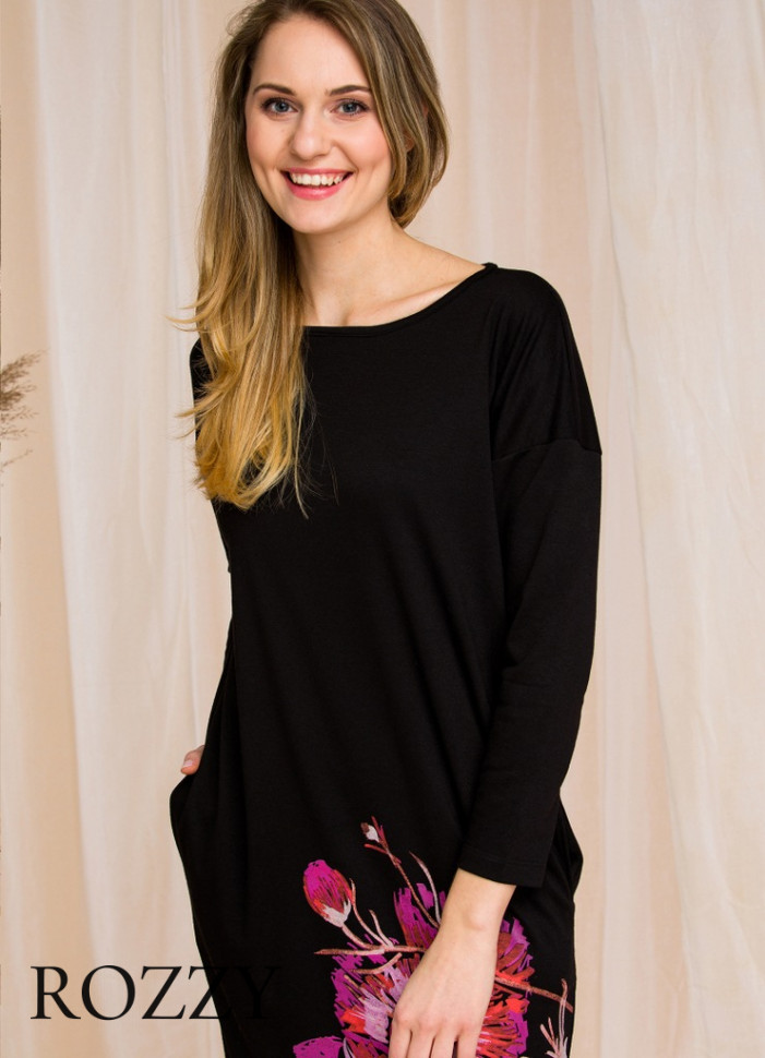 Сорочка вискозная Key LHD 902 20/21 черный