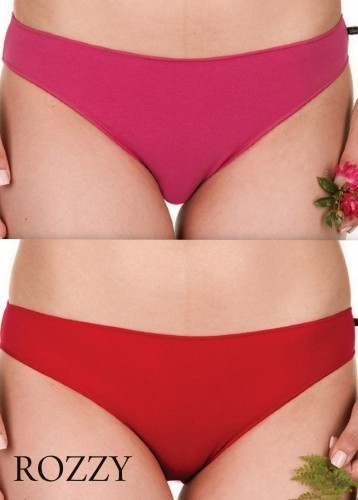 Трусы бикини хлопковые Key LPR 234 A22 розовый/красный (уп.2шт.)