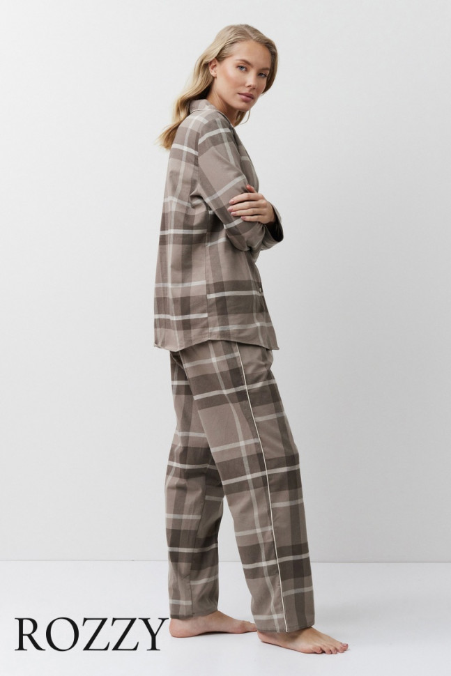 Пижама хлопковая Aruelle Elody мокка