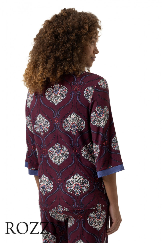 Футболка домашняя Mey Mysterious Ornaments 1210083 темно-красный