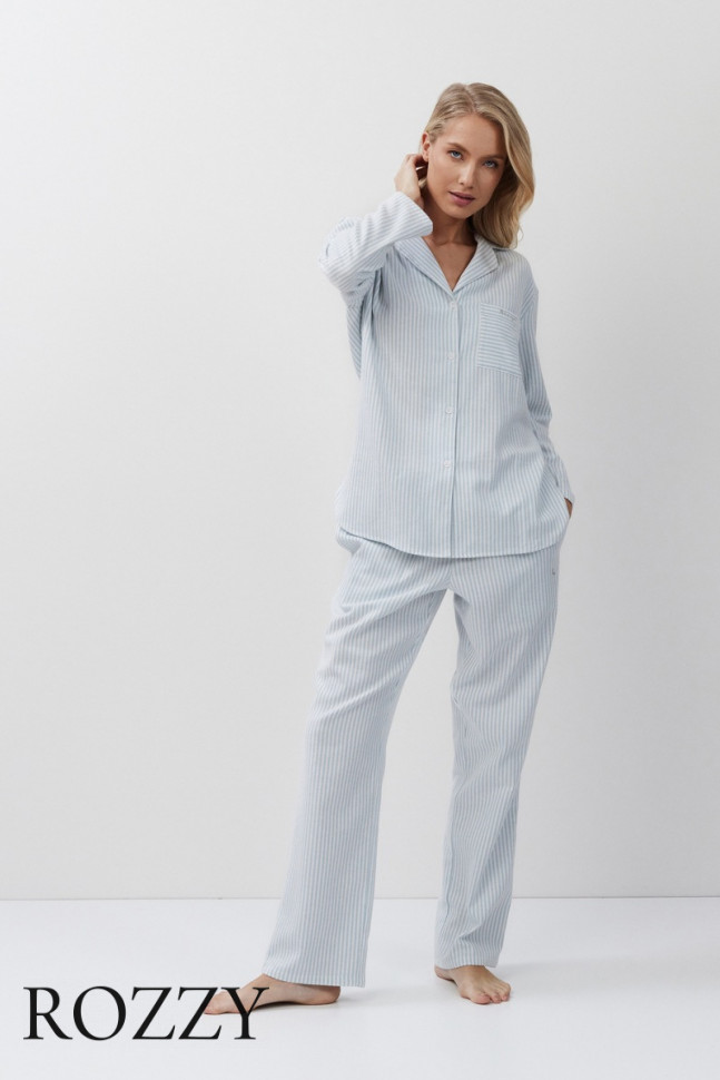 Пижама фланелевая Aruelle Brooke светло-голубой