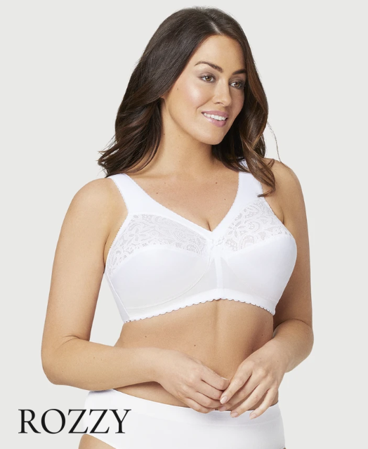 Бюстгальтер без косточек хлопковый Glamorise GI1001 белый