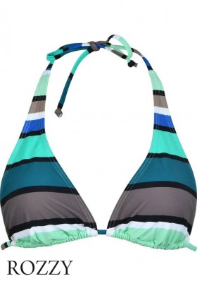 Бюстгальтер купальный Naturana 77059 хаки/черный/бирюзовый Ф