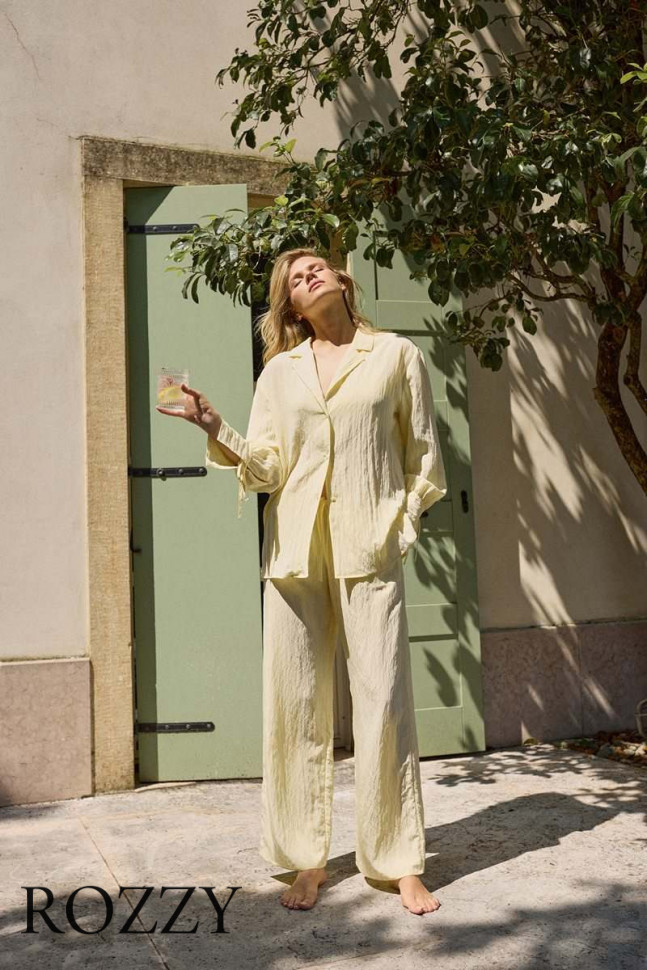 Пижама вискозная Aruelle Solara Set желтый