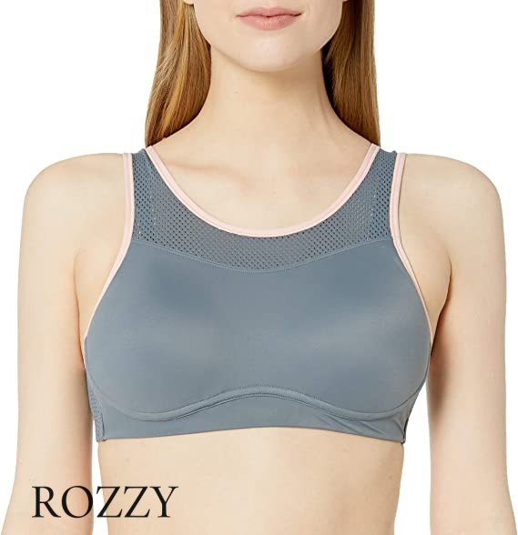 Бюстгальтер спортивный без косточек Maidenform DM7994 серый/розовый