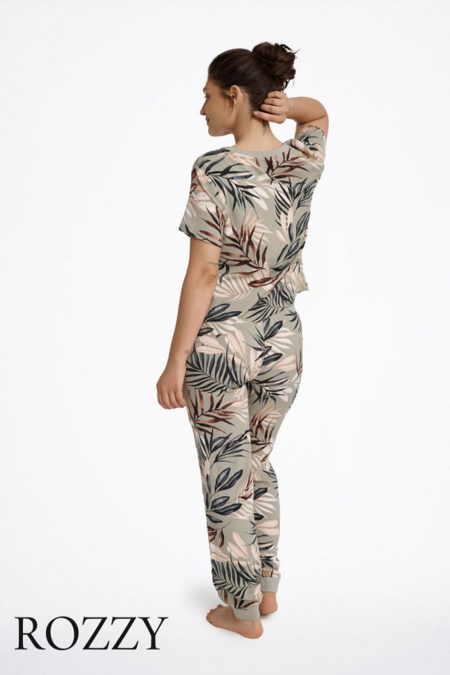 Пижама вискозная Esotiq Leto 40601 серо-зеленый