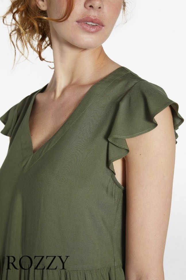 Платье пляжное вискозное Ysabel Mora 85785 хаки