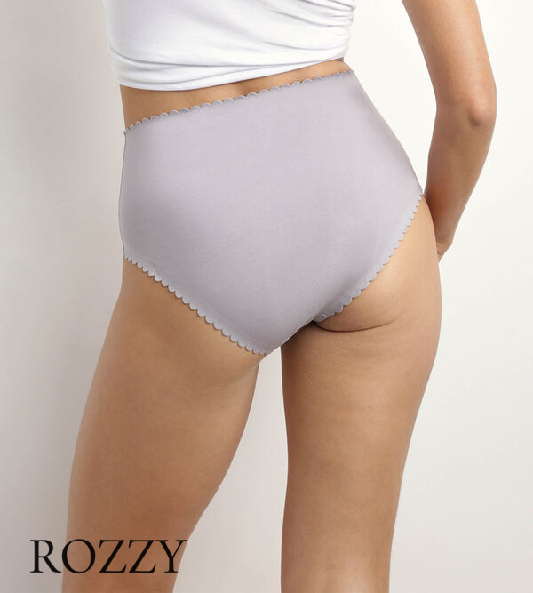 Трусы макси хлопковые DIM Body Touch Easy 0DFP белый/серый